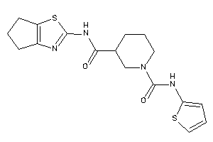 N'-(5,6-dihydro-4H-cyclopenta[d]thiazol-2-yl)-N-(2-thienyl)piperidine-1,3-dicarboxamide