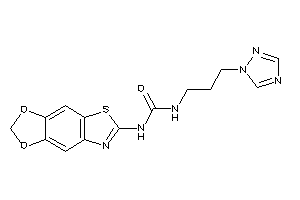 1-([1,3]dioxolo[4,5-f][1,3]benzothiazol-6-yl)-3-[3-(1,2,4-triazol-1-yl)propyl]urea