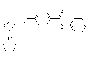 N-phenyl-4-[[(4-pyrrolidin-1-ium-1-ylidenecyclobut-2-en-1-ylidene)amino]methyl]benzamide