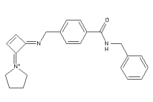 Image of N-benzyl-4-[[(4-pyrrolidin-1-ium-1-ylidenecyclobut-2-en-1-ylidene)amino]methyl]benzamide