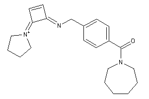 Azepan-1-yl-[4-[[(4-pyrrolidin-1-ium-1-ylidenecyclobut-2-en-1-ylidene)amino]methyl]phenyl]methanone