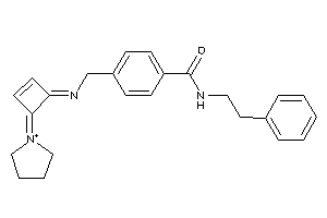 N-phenethyl-4-[[(4-pyrrolidin-1-ium-1-ylidenecyclobut-2-en-1-ylidene)amino]methyl]benzamide