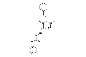 1-[[1-(2-cyclohexen-1-ylethyl)-6-keto-2-thioxo-pyrimidin-5-ylidene]methylamino]-3-phenyl-thiourea