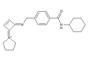 N-cyclohexyl-4-[[(4-pyrrolidin-1-ium-1-ylidenecyclobut-2-en-1-ylidene)amino]methyl]benzamide