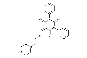 5-[(2-morpholinoethylamino)methylene]-1,3-diphenyl-2-thioxo-hexahydropyrimidine-4,6-quinone