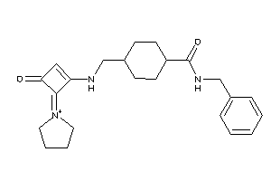 Image of N-benzyl-4-[[(3-keto-4-pyrrolidin-1-ium-1-ylidene-cyclobuten-1-yl)amino]methyl]cyclohexanecarboxamide