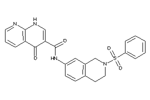 N-(2-besyl-3,4-dihydro-1H-isoquinolin-7-yl)-4-keto-1H-1,8-naphthyridine-3-carboxamide