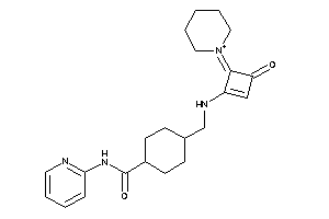 Image of 4-[[(3-keto-4-piperidin-1-ium-1-ylidene-cyclobuten-1-yl)amino]methyl]-N-(2-pyridyl)cyclohexanecarboxamide