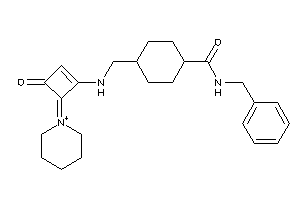 Image of N-benzyl-4-[[(3-keto-4-piperidin-1-ium-1-ylidene-cyclobuten-1-yl)amino]methyl]cyclohexanecarboxamide