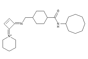 Image of N-cyclooctyl-4-[[(4-piperidin-1-ium-1-ylidenecyclobut-2-en-1-ylidene)amino]methyl]cyclohexanecarboxamide