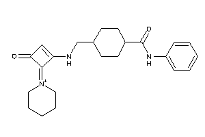 Image of 4-[[(3-keto-4-piperidin-1-ium-1-ylidene-cyclobuten-1-yl)amino]methyl]-N-phenyl-cyclohexanecarboxamide