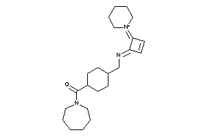 Azepan-1-yl-[4-[[(4-piperidin-1-ium-1-ylidenecyclobut-2-en-1-ylidene)amino]methyl]cyclohexyl]methanone
