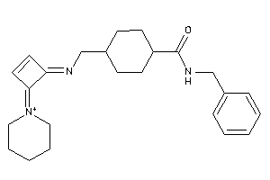 Image of N-benzyl-4-[[(4-piperidin-1-ium-1-ylidenecyclobut-2-en-1-ylidene)amino]methyl]cyclohexanecarboxamide