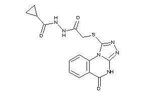 Image of N'-[2-[(5-keto-4H-[1,2,4]triazolo[4,3-a]quinazolin-1-yl)thio]acetyl]cyclopropanecarbohydrazide