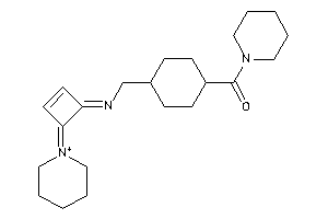 [4-[[(4-piperidin-1-ium-1-ylidenecyclobut-2-en-1-ylidene)amino]methyl]cyclohexyl]-piperidino-methanone