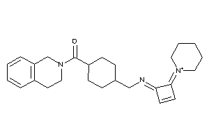 Image of 3,4-dihydro-1H-isoquinolin-2-yl-[4-[[(4-piperidin-1-ium-1-ylidenecyclobut-2-en-1-ylidene)amino]methyl]cyclohexyl]methanone