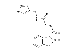 Image of N-(1H-pyrazol-4-ylmethyl)-2-([1,2,4]triazolo[3,4-b][1,3]benzothiazol-1-ylthio)acetamide