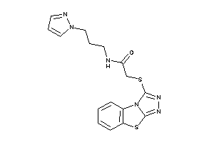 N-(3-pyrazol-1-ylpropyl)-2-([1,2,4]triazolo[3,4-b][1,3]benzothiazol-1-ylthio)acetamide