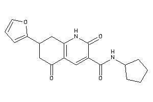 N-cyclopentyl-7-(2-furyl)-2,5-diketo-1,6,7,8-tetrahydroquinoline-3-carboxamide
