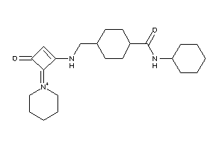 Image of N-cyclohexyl-4-[[(3-keto-4-piperidin-1-ium-1-ylidene-cyclobuten-1-yl)amino]methyl]cyclohexanecarboxamide