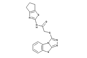 Image of N-(5,6-dihydro-4H-cyclopenta[d]thiazol-2-yl)-2-([1,2,4]triazolo[3,4-b][1,3]benzothiazol-1-ylthio)acetamide