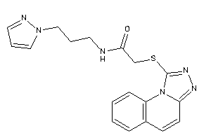 N-(3-pyrazol-1-ylpropyl)-2-([1,2,4]triazolo[4,3-a]quinolin-1-ylthio)acetamide