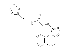 Image of N-[2-(3-thienyl)ethyl]-2-([1,2,4]triazolo[4,3-a]quinolin-1-ylthio)acetamide