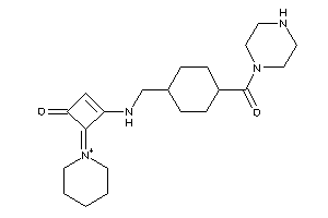 Image of 3-[[4-(piperazine-1-carbonyl)cyclohexyl]methylamino]-4-piperidin-1-ium-1-ylidene-cyclobut-2-en-1-one