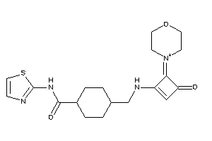 4-[[(3-keto-4-morpholin-4-ium-4-ylidene-cyclobuten-1-yl)amino]methyl]-N-thiazol-2-yl-cyclohexanecarboxamide