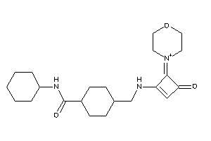 Image of N-cyclohexyl-4-[[(3-keto-4-morpholin-4-ium-4-ylidene-cyclobuten-1-yl)amino]methyl]cyclohexanecarboxamide