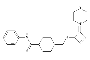 4-[[(4-morpholin-4-ium-4-ylidenecyclobut-2-en-1-ylidene)amino]methyl]-N-phenyl-cyclohexanecarboxamide