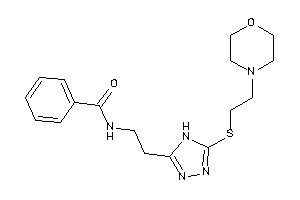 N-[2-[5-(2-morpholinoethylthio)-4H-1,2,4-triazol-3-yl]ethyl]benzamide