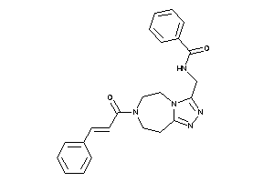 N-[(7-cinnamoyl-5,6,8,9-tetrahydro-[1,2,4]triazolo[3,4-g][1,4]diazepin-3-yl)methyl]benzamide