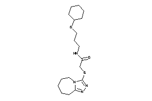 Image of N-[3-(cyclohexoxy)propyl]-2-(6,7,8,9-tetrahydro-5H-[1,2,4]triazolo[4,3-a]azepin-3-ylthio)acetamide