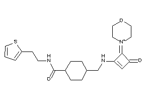 Image of 4-[[(3-keto-4-morpholin-4-ium-4-ylidene-cyclobuten-1-yl)amino]methyl]-N-[2-(2-thienyl)ethyl]cyclohexanecarboxamide