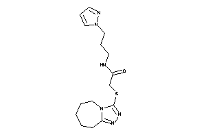 Image of N-(3-pyrazol-1-ylpropyl)-2-(6,7,8,9-tetrahydro-5H-[1,2,4]triazolo[4,3-a]azepin-3-ylthio)acetamide