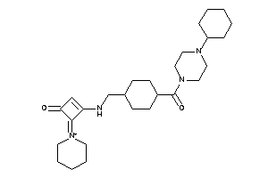 3-[[4-(4-cyclohexylpiperazine-1-carbonyl)cyclohexyl]methylamino]-4-piperidin-1-ium-1-ylidene-cyclobut-2-en-1-one