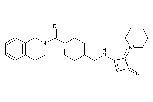 Image of 3-[[4-(3,4-dihydro-1H-isoquinoline-2-carbonyl)cyclohexyl]methylamino]-4-piperidin-1-ium-1-ylidene-cyclobut-2-en-1-one
