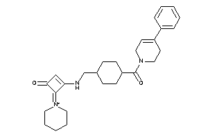 3-[[4-(4-phenyl-3,6-dihydro-2H-pyridine-1-carbonyl)cyclohexyl]methylamino]-4-piperidin-1-ium-1-ylidene-cyclobut-2-en-1-one