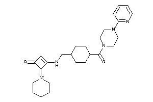 Image of 4-piperidin-1-ium-1-ylidene-3-[[4-[4-(2-pyridyl)piperazine-1-carbonyl]cyclohexyl]methylamino]cyclobut-2-en-1-one