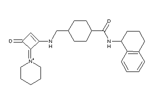4-[[(3-keto-4-piperidin-1-ium-1-ylidene-cyclobuten-1-yl)amino]methyl]-N-tetralin-1-yl-cyclohexanecarboxamide