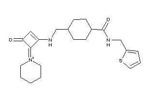 Image of 4-[[(3-keto-4-piperidin-1-ium-1-ylidene-cyclobuten-1-yl)amino]methyl]-N-(2-thenyl)cyclohexanecarboxamide