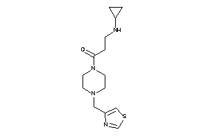 Image of 3-(cyclopropylamino)-1-[4-(thiazol-4-ylmethyl)piperazino]propan-1-one