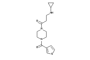 3-(cyclopropylamino)-1-[4-(3-thenoyl)piperazino]propan-1-one