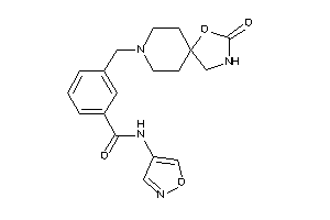 Image of N-isoxazol-4-yl-3-[(3-keto-4-oxa-2,8-diazaspiro[4.5]decan-8-yl)methyl]benzamide