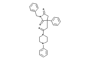 1-benzyl-3-[2-keto-2-(4-phenylpiperazino)ethyl]-3-phenyl-pyrrolidine-2,5-quinone