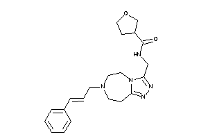 Image of N-[(7-cinnamyl-5,6,8,9-tetrahydro-[1,2,4]triazolo[3,4-g][1,4]diazepin-3-yl)methyl]tetrahydrofuran-3-carboxamide