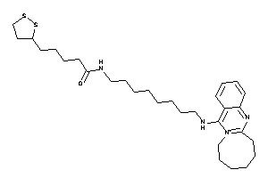 5-(dithiolan-3-yl)-N-[8-(6,7,8,9,10,11-hexahydroazocino[2,1-b]quinazolin-12-ium-13-ylamino)octyl]valeramide