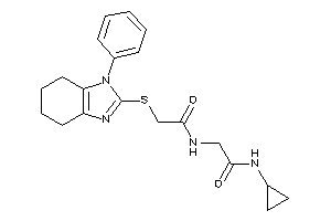 Image of N-cyclopropyl-2-[[2-[(1-phenyl-4,5,6,7-tetrahydrobenzimidazol-2-yl)thio]acetyl]amino]acetamide