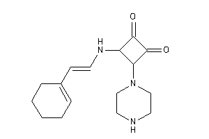 Image of 3-(2-cyclohexen-1-ylvinylamino)-4-piperazino-cyclobutane-1,2-quinone